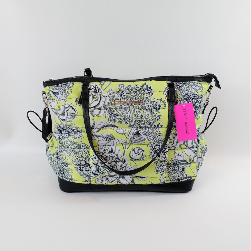 Betsey Johnson Yellow Floral Tote